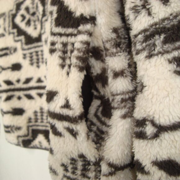 Ariat REAL Berber 1/2 Zip Southwest Aztec Print Hooded Sweatshirt Women's Size L - Picture 6 of 11